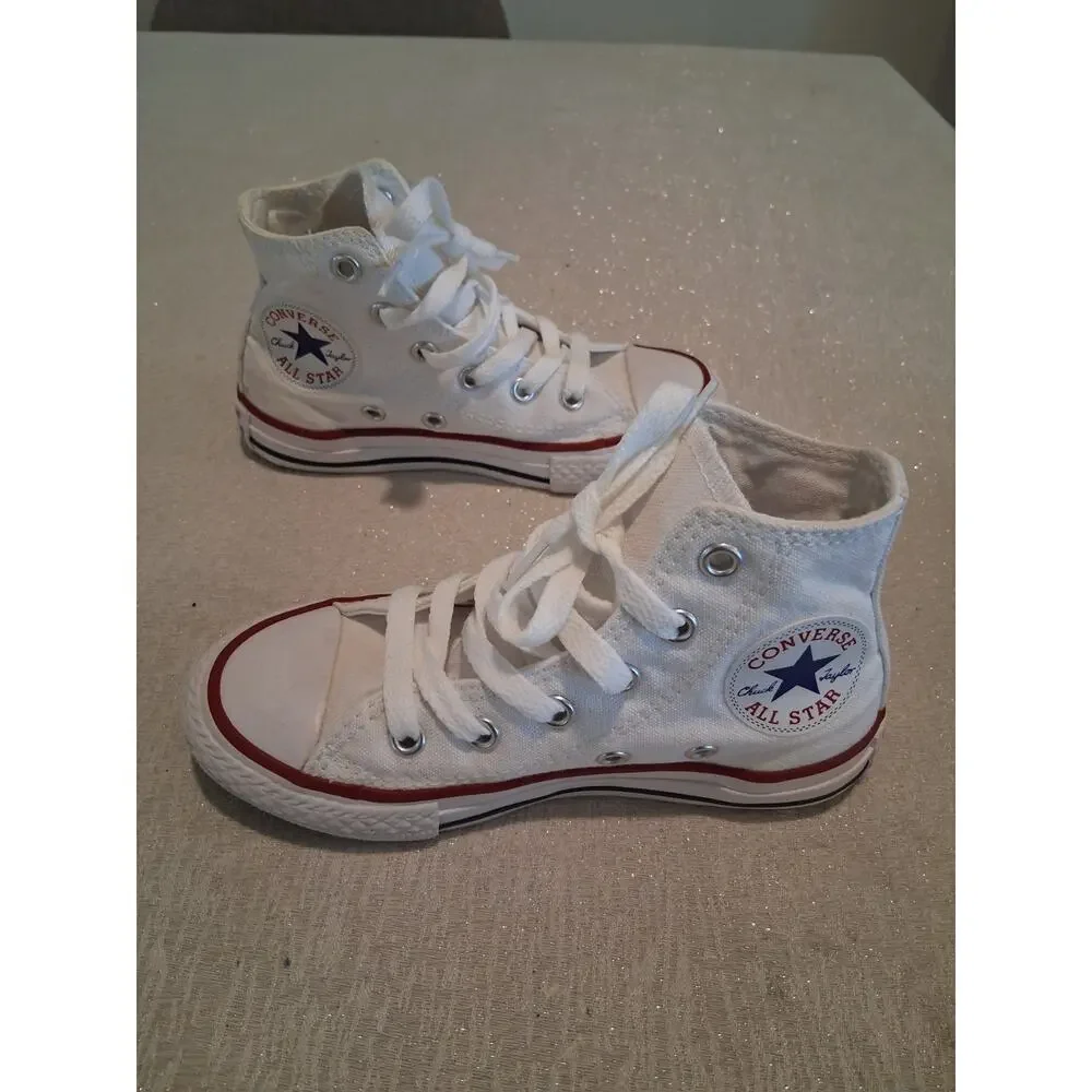 Converse Chuck Taylor All Star Kids Youth High Top Shoes Optical White 10.5